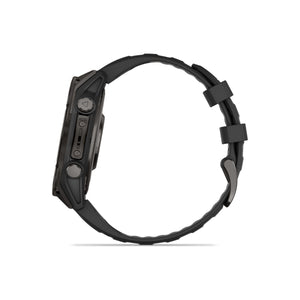 fēnix® 8 – 47 mm, AMOLED, Sapphire, Carbon Grey DLC-titanium med sort/Pebble Grey silikonerem