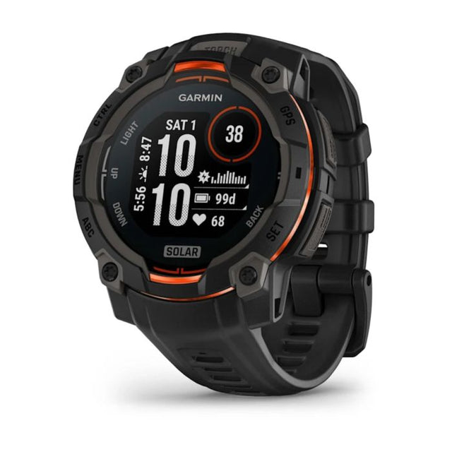 Instinct® 3 – 45 mm, Solar, Sort med sort rem 1