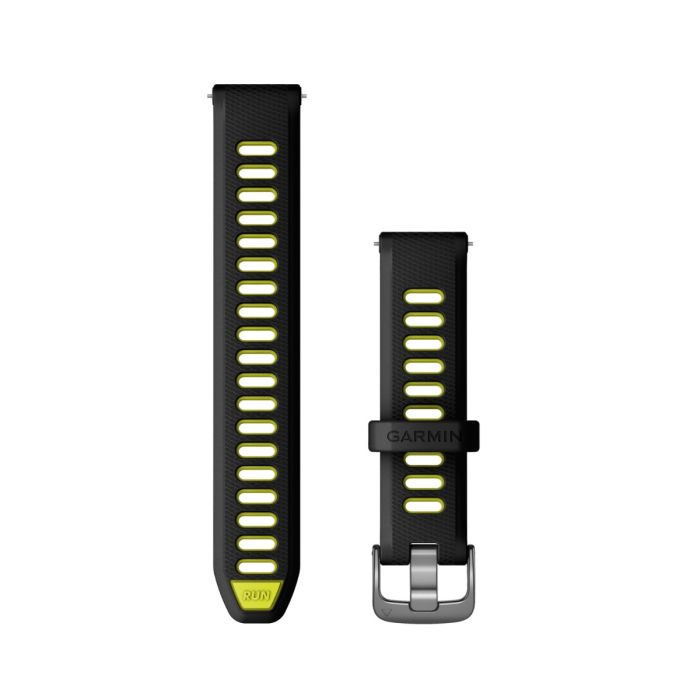 Quick Release remme (18 mm), Sort silikone, Slate hardware 3