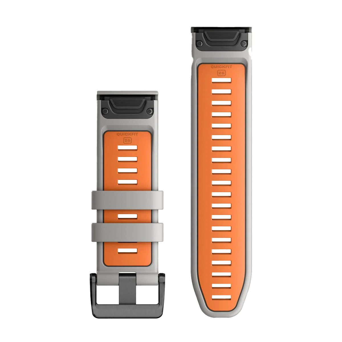 Quickfit 22 mm urremme, Fog Gray/Ember Orange silikone 2