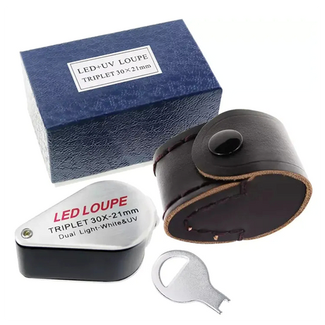 Globuz - 30x Inspection Loupe with LED & UV Light