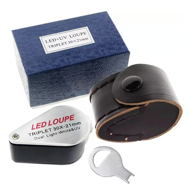Globuz - 30x Inspection Loupe with LED & UV Light