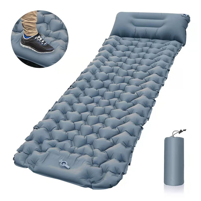 GLOBUZ - Self-Inflating Sleeping Pad - 198 X 68 X 9 CM Grey