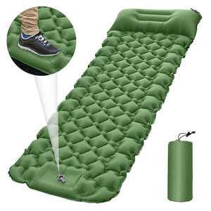 GLOBUZ - Self-Inflating Sleeping Pad - 198 X 68 X 9 CM Green