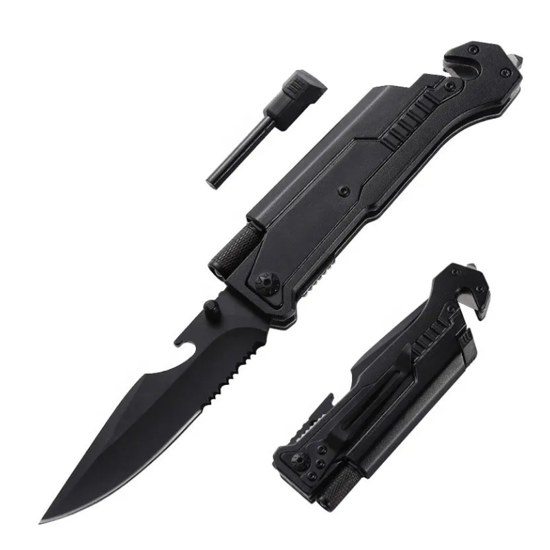 Globuz - Survival Knife with Fire Starter & Flashligh