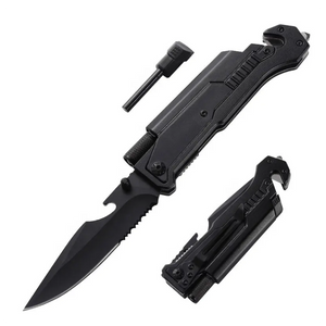 Globuz - Survival Knife with Fire Starter & Flashligh