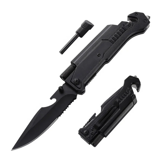 Globuz - Survival Knife with Fire Starter & Flashligh