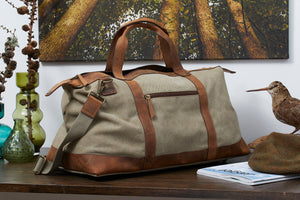 Rejsetaske Canvas/Hunter Læder