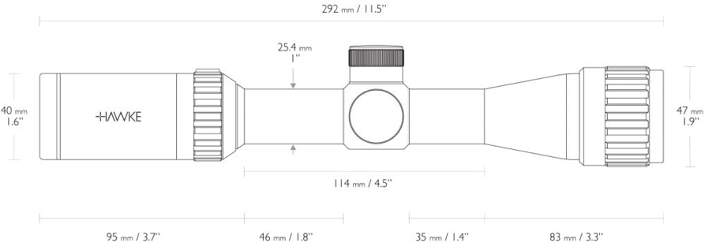 Hawke Vantage 2-7x32 AO Mil Dot