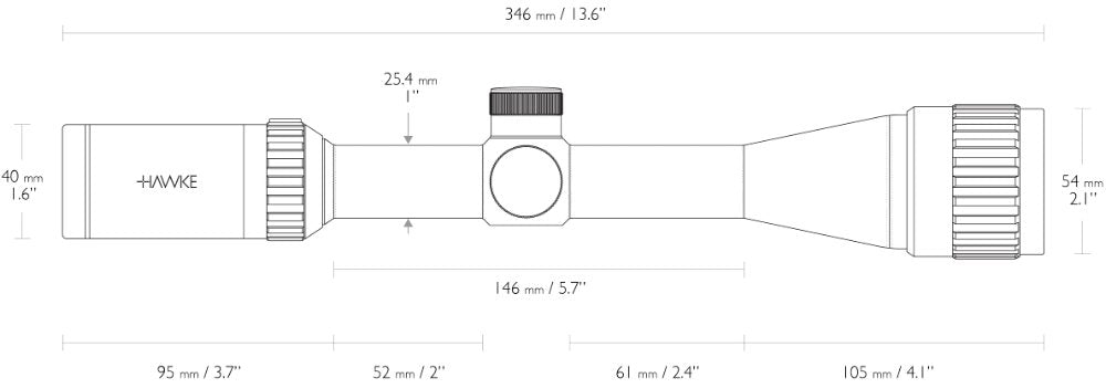 Hawke Vantage 4-12x40 AO Mil Dot