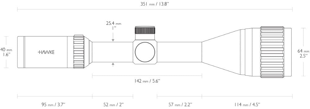 Hawke Vantage IR 3-9x50 AO Mil Dot