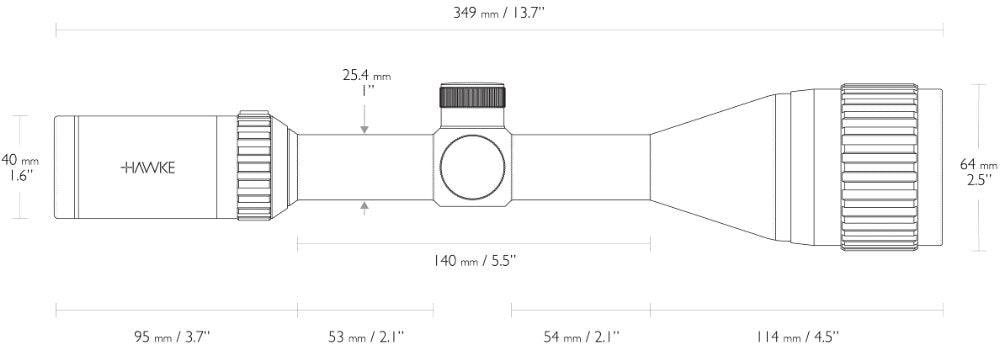 Hawke Vantage IR 4-12x50 AO Mil Dot