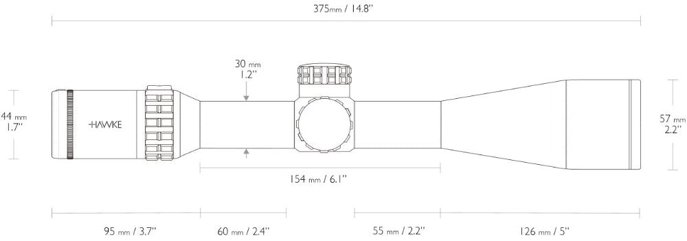 Hawke Frontier 30 SF 2,5-15x50 LR Dot (8x)