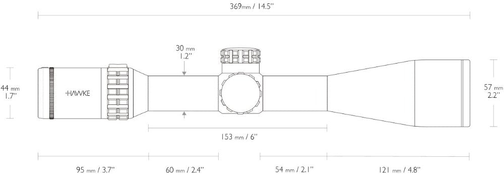 Hawke Frontier 30 SF 4-24x50 LR Dot (16x)