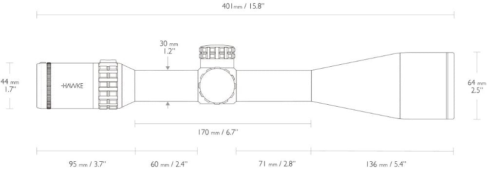 Hawke Frontier 30 SF 5-30x56 LR Dot (16x)