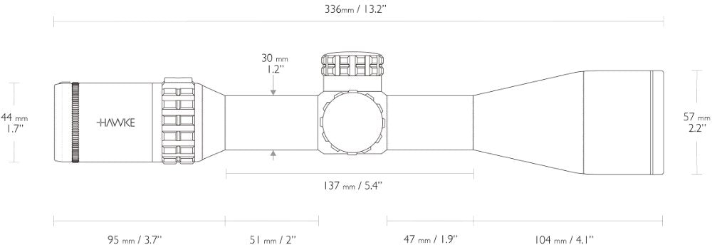 Hawke Frontier 30 FFP 3-15x50 FFP Mil Pro (15x)