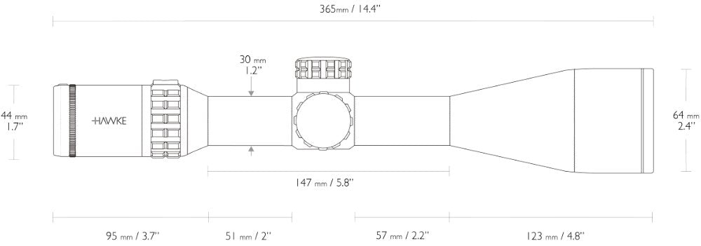 Hawke Frontier 30 FFP 5-25x56 FFP Mil Pro (25x)