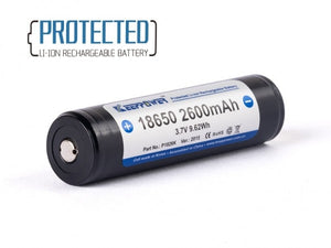 18650 KeepPower 2600mAh Protected Li-Ion batteri 3,7V - 2 PACK