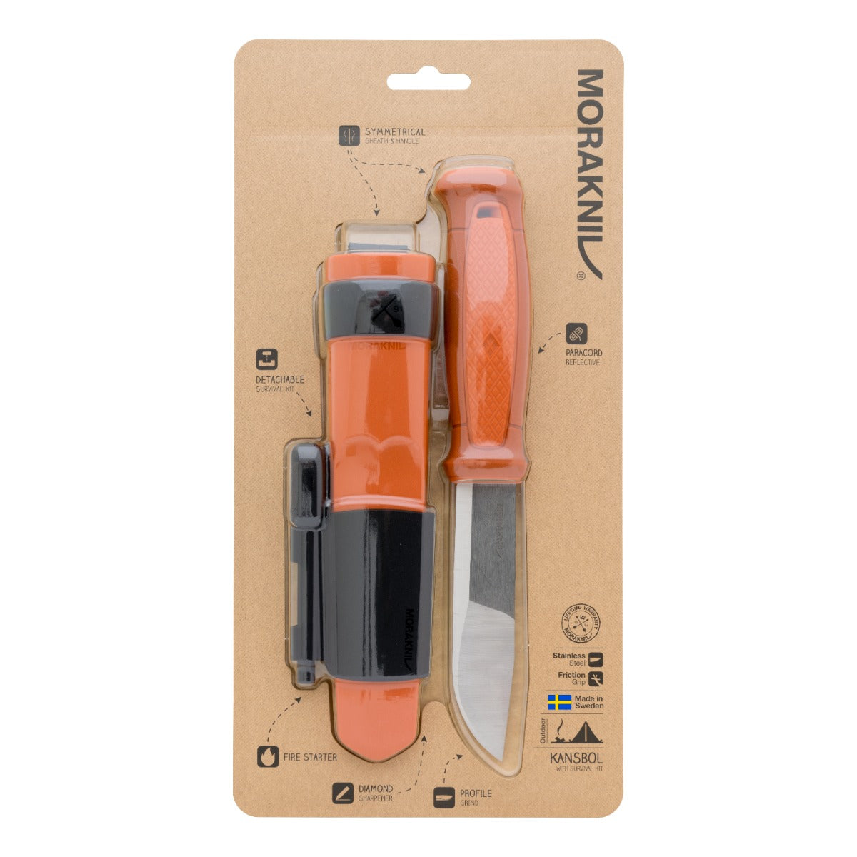 Kansbol with Survival Kit (S) Burnt Oran - Morakniv