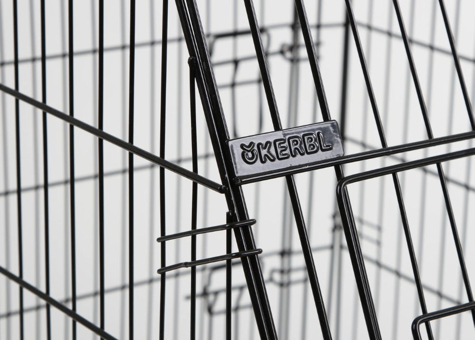 Hundebur i stål sammenklappelig, skrå - 63x48x57cm