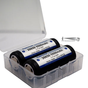 26650 KeepPower 5500mAh Protected Li-Ion batteri 3,6V - 2PACK