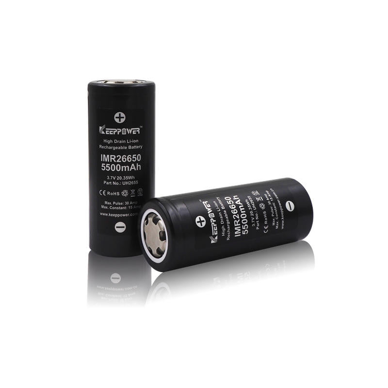 26650 KeepPower 5500mAh High Drain Li-Ion batteri 3,7V