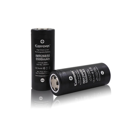 26650 KeepPower 5500mAh High Drain Li-Ion batteri 3,7V