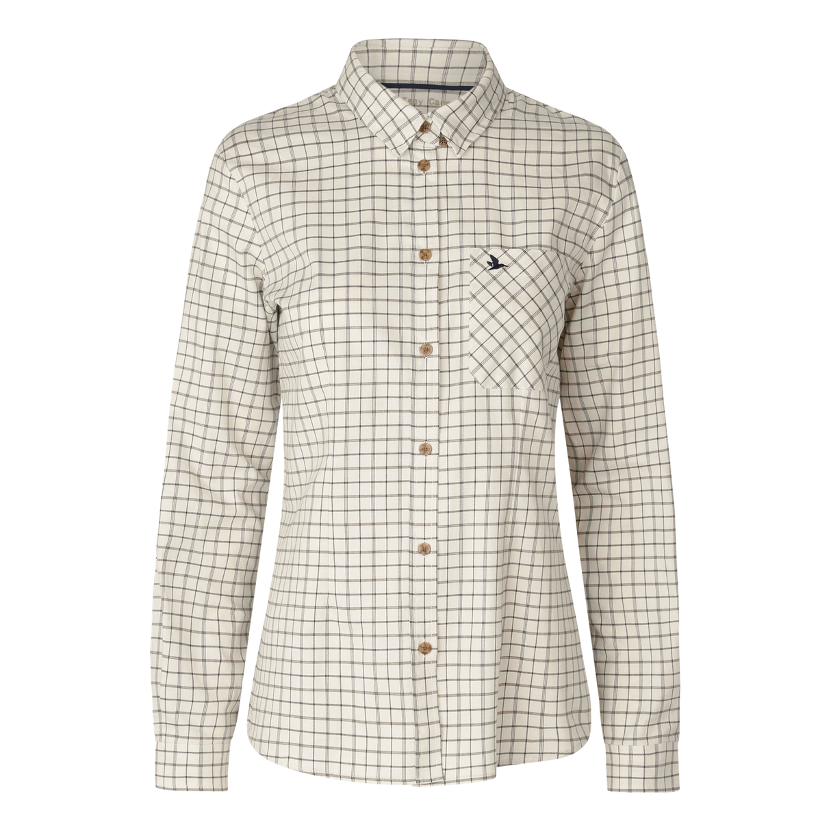Kerry Skydeskjorte - Estate Blue/Pine Green Check