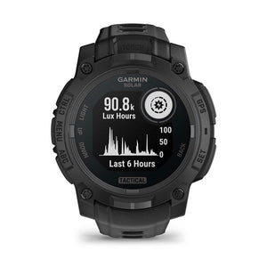 Instinct® 3 – 45 mm, Solar, Tactical Edition, Sort med sort rem