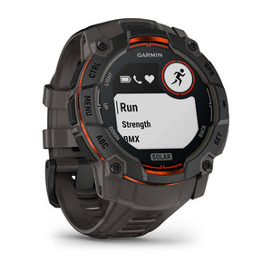 Instinct® 3 – 50 mm, Solar, Sort med Charcoal rem