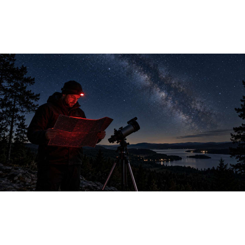 Globuz - Astro Headlamp with red & white light.