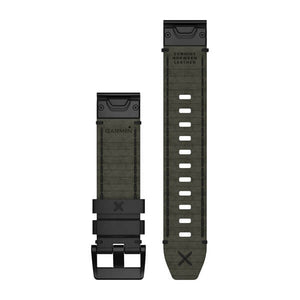 QuickFit® 22 urremme, Ægte Horween® læderrem – Sort