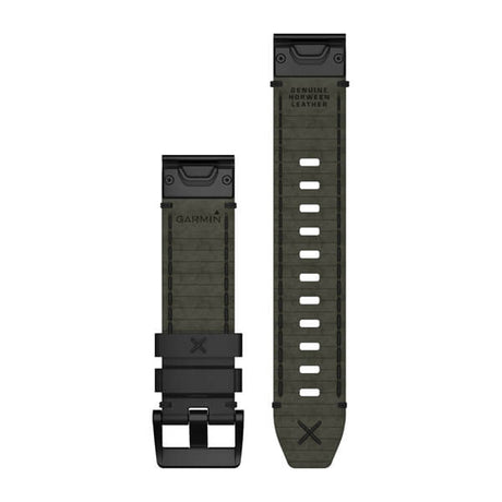QuickFit® 22 urremme, Ægte Horween® læderrem – Sort