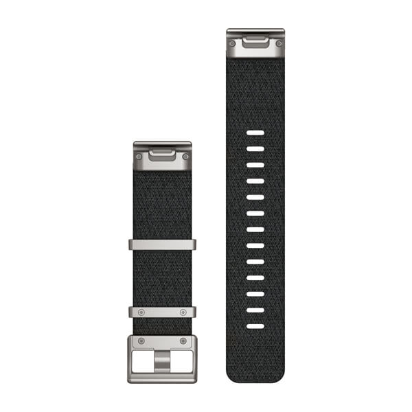 QuickFit® 22 urremme, Jacquardvævet nylonrem – Sort