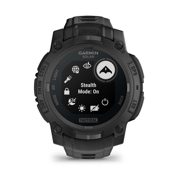 Instinct® 3 – 45 mm, Solar, Tactical Edition, Sort med sort rem