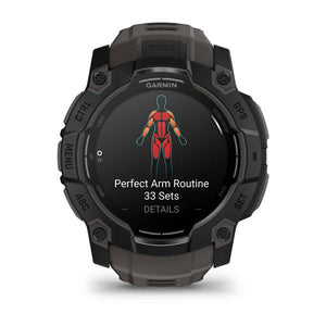 Instinct® 3 – 50 mm, AMOLED, Sort med Charcoal rem