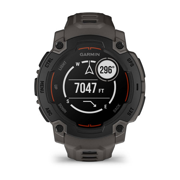 Instinct® E – 45 mm, Sort med Charcoal rem