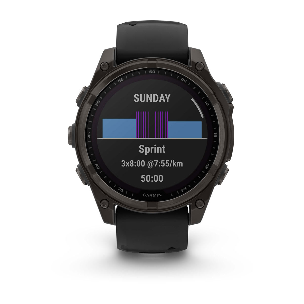 fēnix® 8 – 47 mm, Solar, Sapphire, Carbon Grey DLC-titanium med sort/Pebble Grey silikonerem