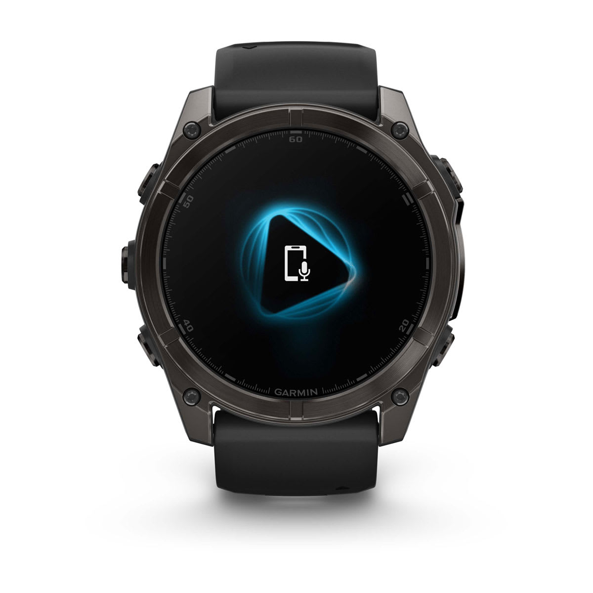 fēnix® 8 – 51 mm, AMOLED, Sapphire, Carbon Grey DLC med sort/Pebble Grey silikonerem