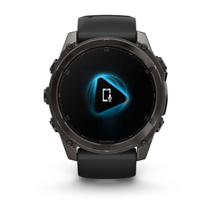 fēnix® 8 – 51 mm, AMOLED, Sapphire, Carbon Grey DLC med sort/Pebble Grey silikonerem