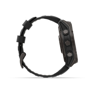 fēnix® 8 Pro – 51 mm, AMOLED, Sapphire, Carbon Grey DLC-titanium med sort/Pebble Grey silikonerem