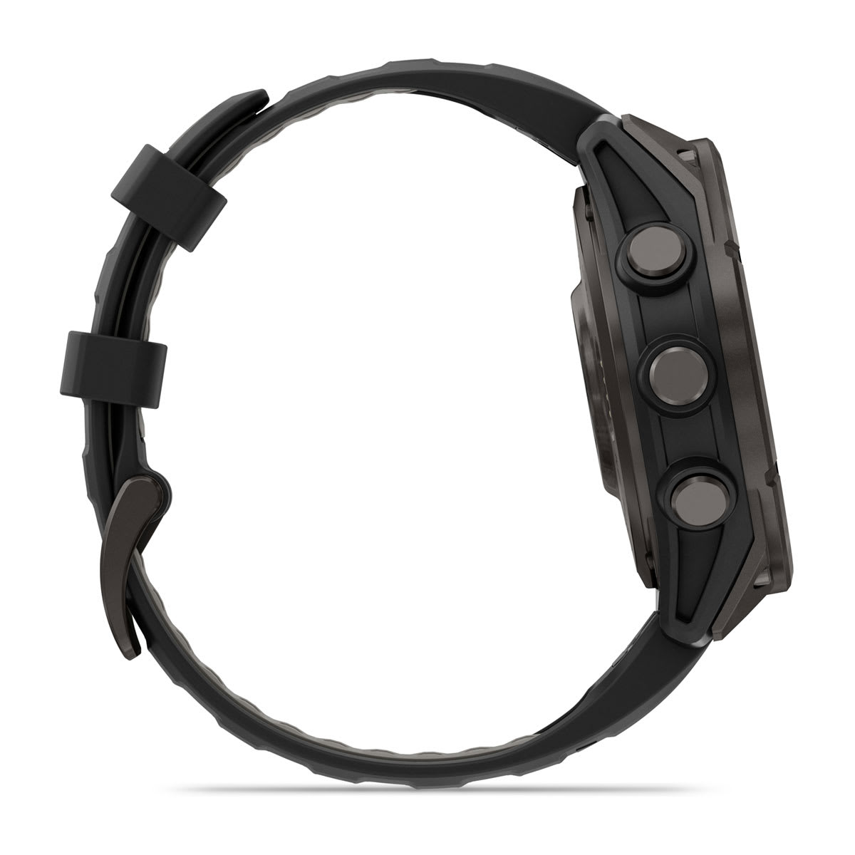 fēnix® 8 Pro – 47 mm, AMOLED, Sapphire, Carbon Grey DLC-titanium med sort/Pebble Grey silikonerem