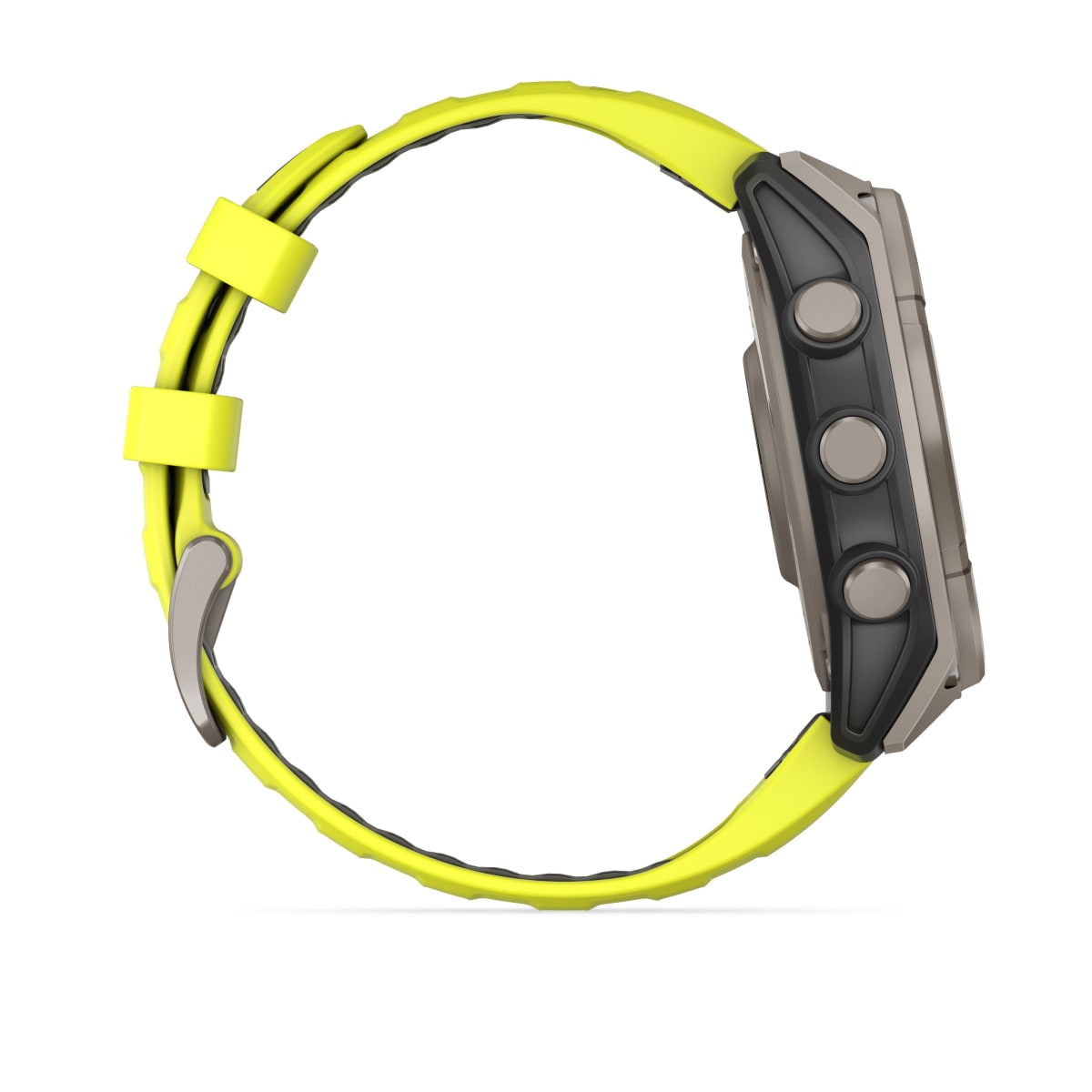 fēnix® 8 – 47 mm, Solar, Sapphire, Titanium med Amp yellow/graphite silikonerem