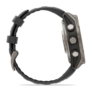fēnix® 8 Pro – 47 mm, AMOLED, Sapphire, titanium med silikonerem i Graphite/sort