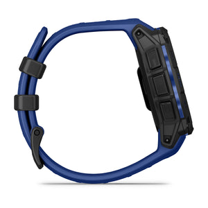 Instinct® 3 – 45 mm, AMOLED, Sort med Bolt Blue/sort rem