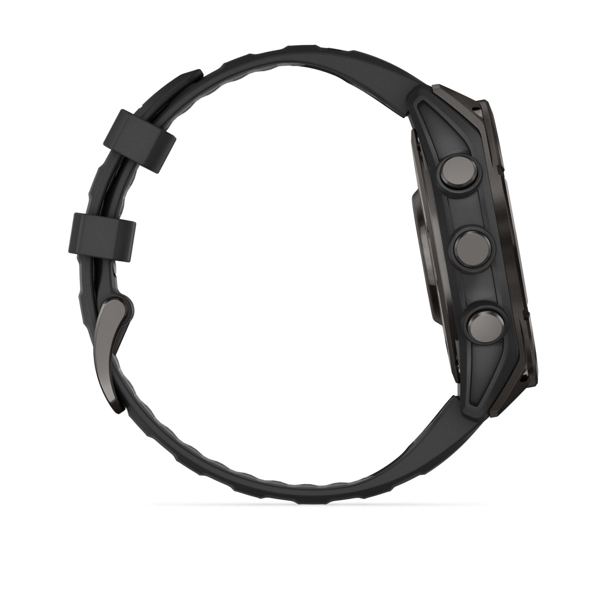 fēnix® 8 – 47 mm, AMOLED, Sapphire, Carbon Grey DLC-titanium med sort/Pebble Grey silikonerem