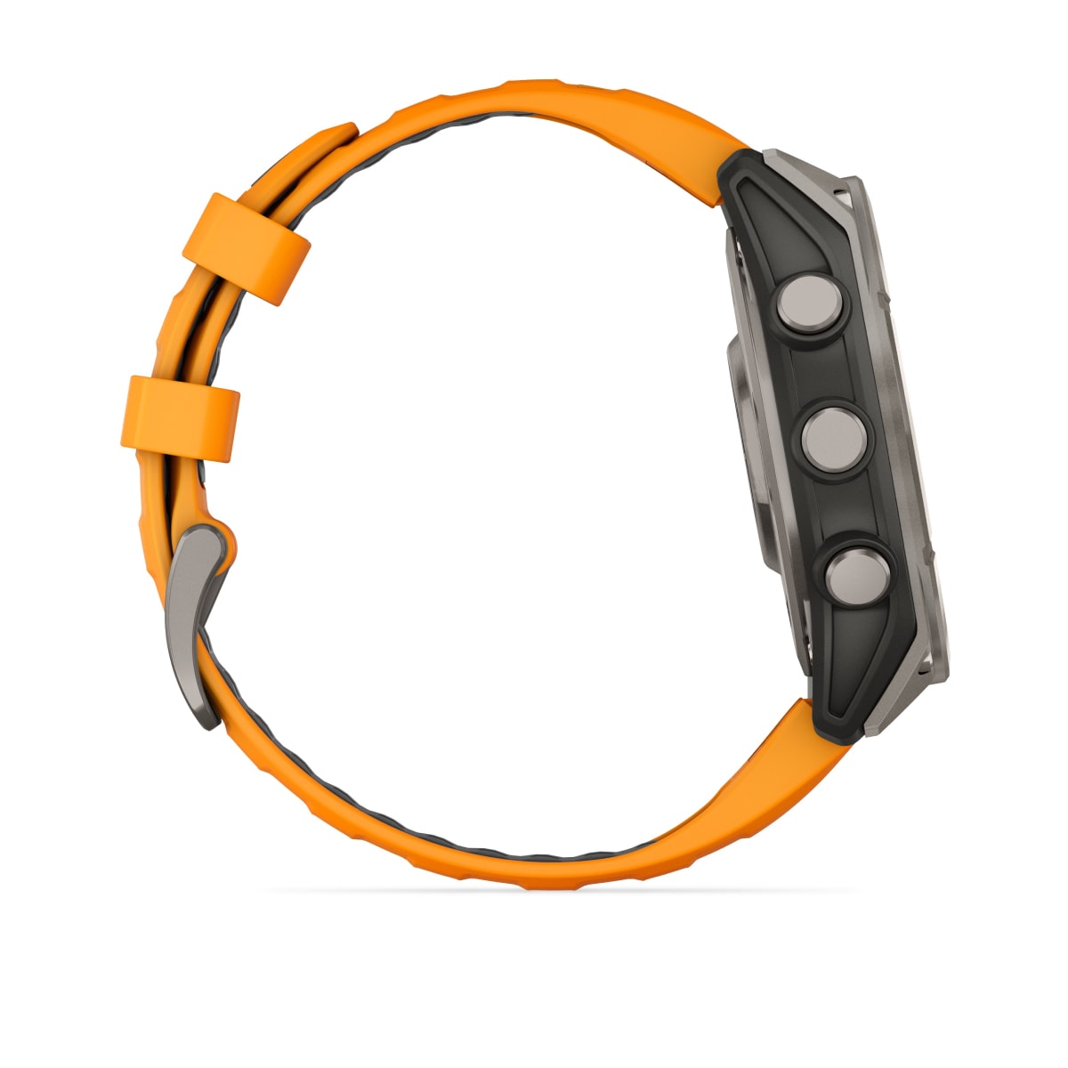 fēnix® 8 – 47 mm, AMOLED, Sapphire, Titanium med Spark Orange/Graphite silikonerem