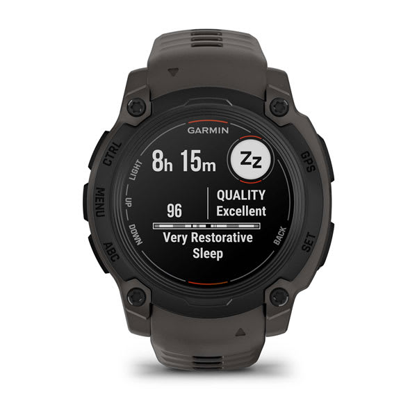 Instinct® E – 40 mm, Sort med Charcoal rem