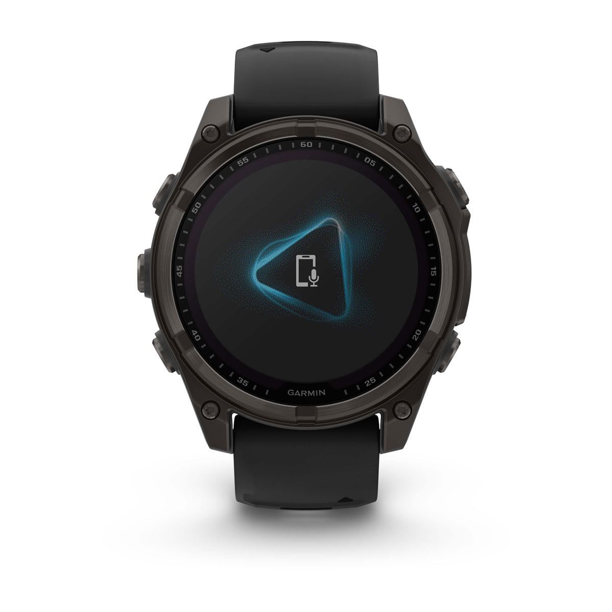 fēnix® 8 – 47 mm, Solar, Sapphire, Carbon Grey DLC-titanium med sort/Pebble Grey silikonerem