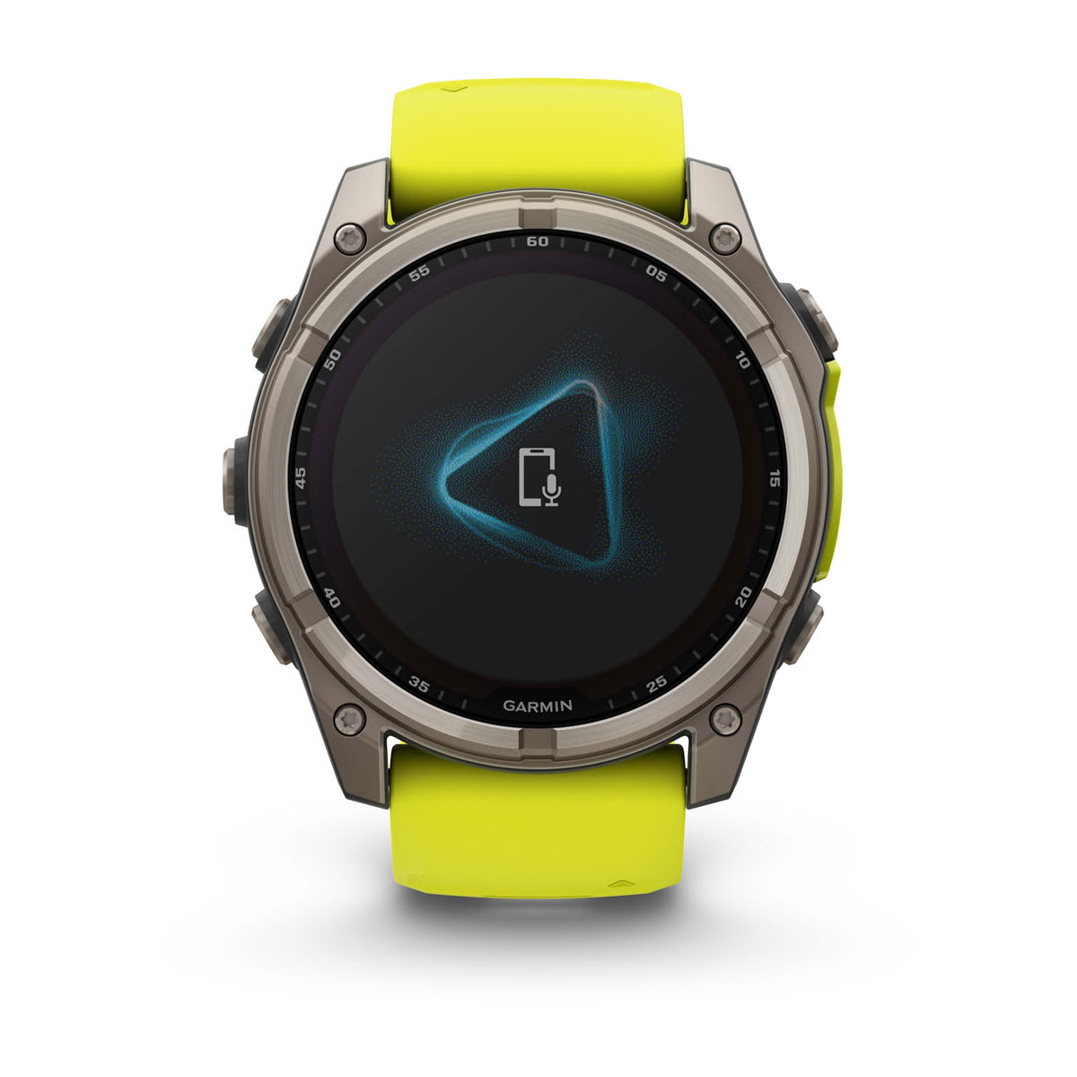 fēnix® 8 – 51 mm, Solar, Sapphire, Titanium med Amp Yellow/Graphite silikonerem